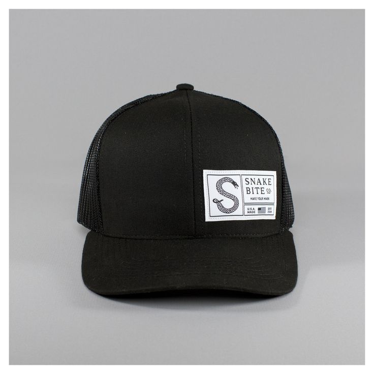 Snake Bite Standard Series Snapback Hat USA Made | Snake Bite Co. Usa Cap, Murdered Out, Snake Bite, Snake Bites, Union Made, The Snake, Snap Back, Snap Backs, Front View