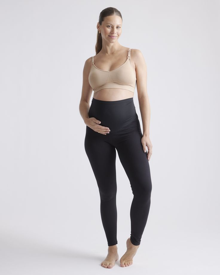 Why yes, it is possible to love your nursing bra this much. Made with a blend of recycled nylon and spandex, the seamless bra includes knit-in support zones around the cups to provide lift without a single wire. Designed with adjustable straps and a bra extender to keep you comfortable throughout pregnancy and postpartum. It also comes with all the nursing essentials like removable pads and clips. The perfect everyday bra, providing you with the full coverage support you need.  | Quince | Women' Seamless Fitted Nursing Bra For Maternity, Stretch Nursing Bra For Maternity, Stretch Maternity Nursing Bra, Stretchy Maternity Nursing Bra, Comfortable Stretch Nursing Bra For Maternity, Supportive Fitted Seamless Nursing Bra, Stretch Maternity Wear Nursing Bra, Seamless Full Coverage Nursing Bra For Maternity Wear, Seamless Stretch Nursing Bra With Full Coverage