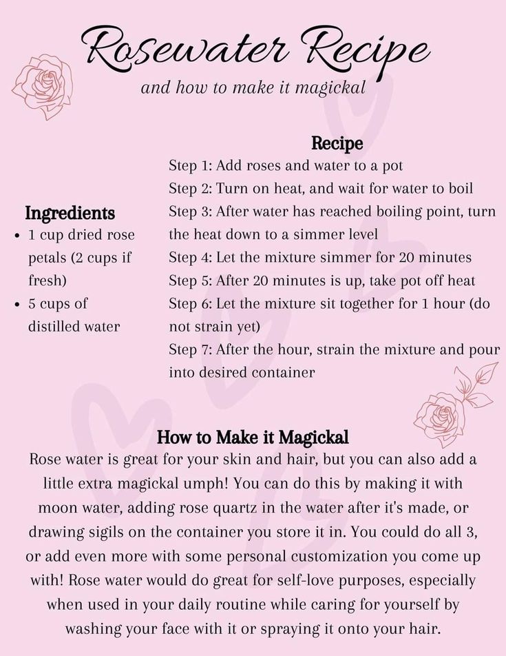 Rose Water Recipe, Rosewater Recipe, Witch Notes, Rose Petal Uses, Make Rose Water, Homemade Rose Water, Rose Water Diy, How To Make Rose, Spell Books