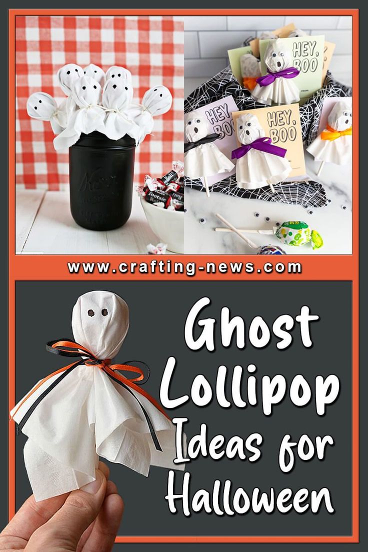 15 Ghost Lollipop Ideas For Halloween Lollipop Ghosts, Lollipop Ideas, How To Make Lollipops, How To Make Ghosts, Lollipop Centerpiece, Ghost Lollipops, Halloween Candy Crafts, Ghost Treats, Best Craft Ideas