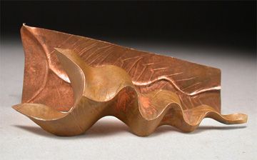 a piece of art that is made out of copper