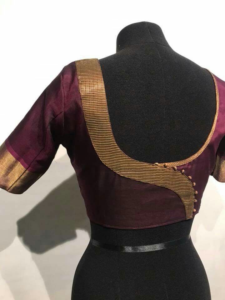 Blouse Simple Silk Sarees, ब्लाउज बैक नेक डिजाइन, Latest Blouse Neck Designs, Patch Work Blouse Designs, Blouse Designs Catalogue, Cotton Blouse Design, Best Blouse Designs, Blouse Back Neck, Art Inspiration Ideas