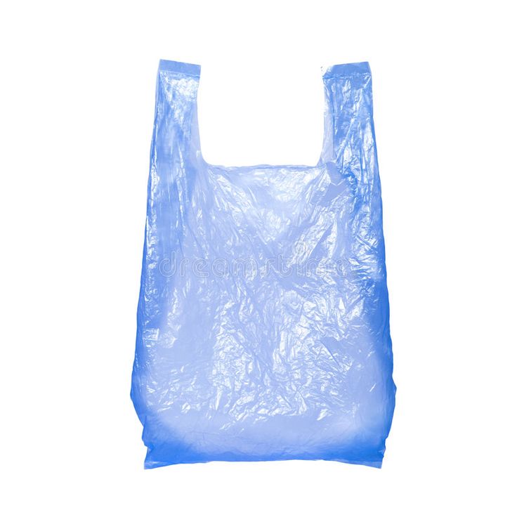 a blue plastic bag on a white background royalty images and clippings are included in this image