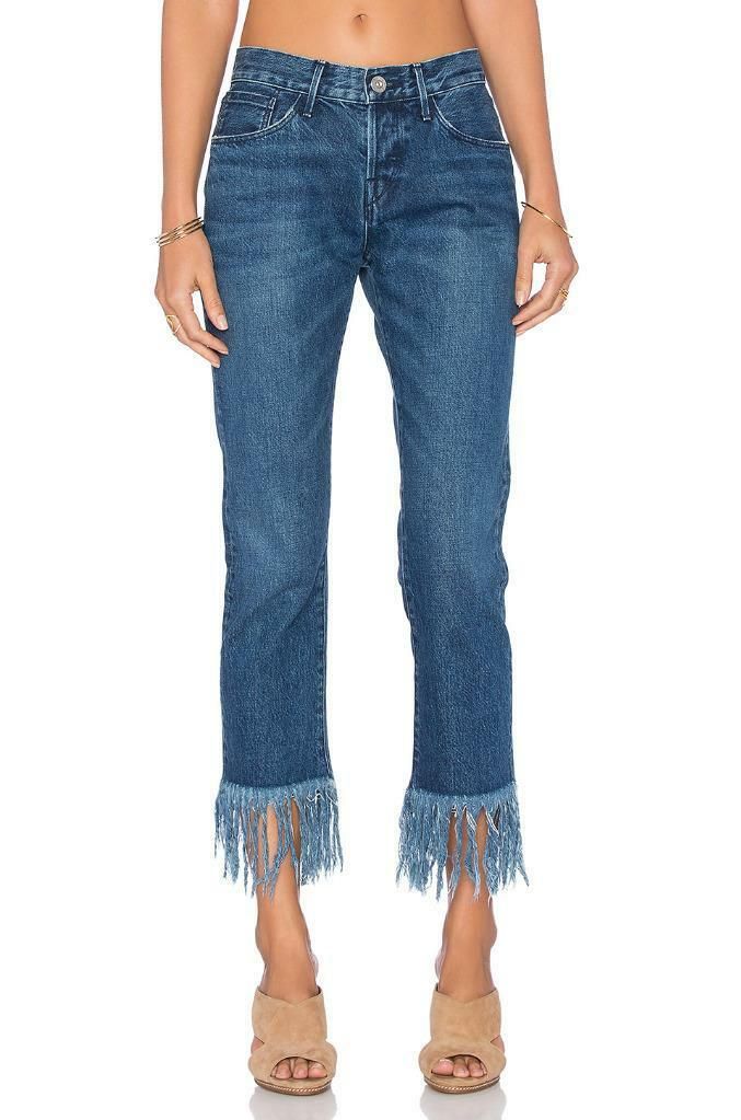 3x1 NYC Dark-Wash LIMA Mid-Rise WM3 CROP FRINGE Slim-Leg Jeans 24 NEW $295 Waist: 28" Hips: 36" Rise: 9" Inseam: 25"-29" 3x1 NYC 3x1 NYC Dark-Wash LIMA Mid-Rise WM3 CROP FRINGE Slim-Leg Jeans 24 NEW $295 Waist: 28" Hips: 36" Rise: 9" Inseam: 25"-29" Item #: 162-1519-ma-061218   About Us: VIP Consignment brings you the best, hard to find couture & designer clothing from VIP closets around the world. We sell both new & previously owned luxury items that are highly coveted at a price you can brag a Fringe Jeans, Fringe Fashion, Long Fringe, Straight Crop Jeans, Denim Trends, Perfect Jeans, Best Jeans, Revolve Clothing, Estilo Boho