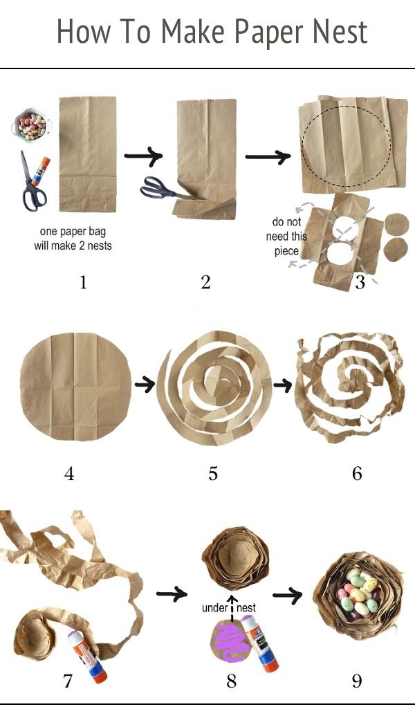 how to make paper nests with different types of materials and instructions for making them