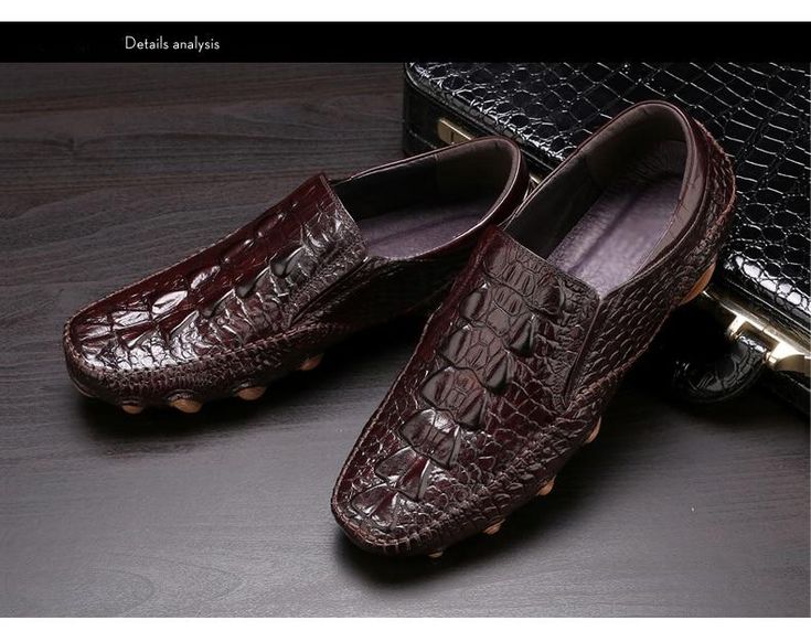 Office Crocodile Pattern Leather Slip-on Shoes, Office Slip-on Leather Shoes With Crocodile Pattern, Office Leather Slip-on Shoes With Crocodile Pattern, Business Leather Shoes With Crocodile Pattern, Business Leather Shoes With Crocodile Pattern And Slip-on Design, Office Leather Shoes With Crocodile Pattern And Round Toe, Luxury Crocodile Pattern Leather Shoes For Business, Leather Shoes With Crocodile Pattern And Round Toe, Luxury Crocodile Pattern Loafers With Round Toe