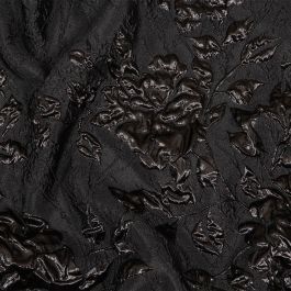 Metallic Black Roses and Leaves Luxury Brocade - Lame & Metallic - Other Fabrics - Fashion Fabrics Black Brocade Fabric, Vampire Mansion, Large Roses, Reverse Engineering, Brocade Skirt, Black Ground, Brocade Dress, Structured Jacket, Black Roses