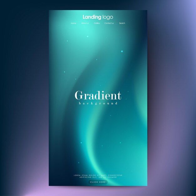 a blue and green brochure with the words gradient on it