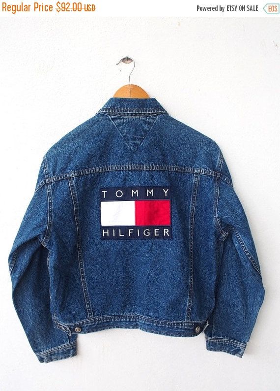 ON SALE 25% Vintage 90's TOMMY Hilfiger Big by CaptClothingVintage Embroidery Jacket, 80s Jacket, Moda Vintage, Mode Vintage, Mode Inspiration, Jacket Buttons, Tommy Jeans, Vintage Jacket, Look Fashion