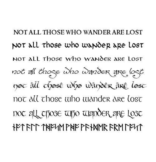 a handwritten poem with the words not all those who wander are lost