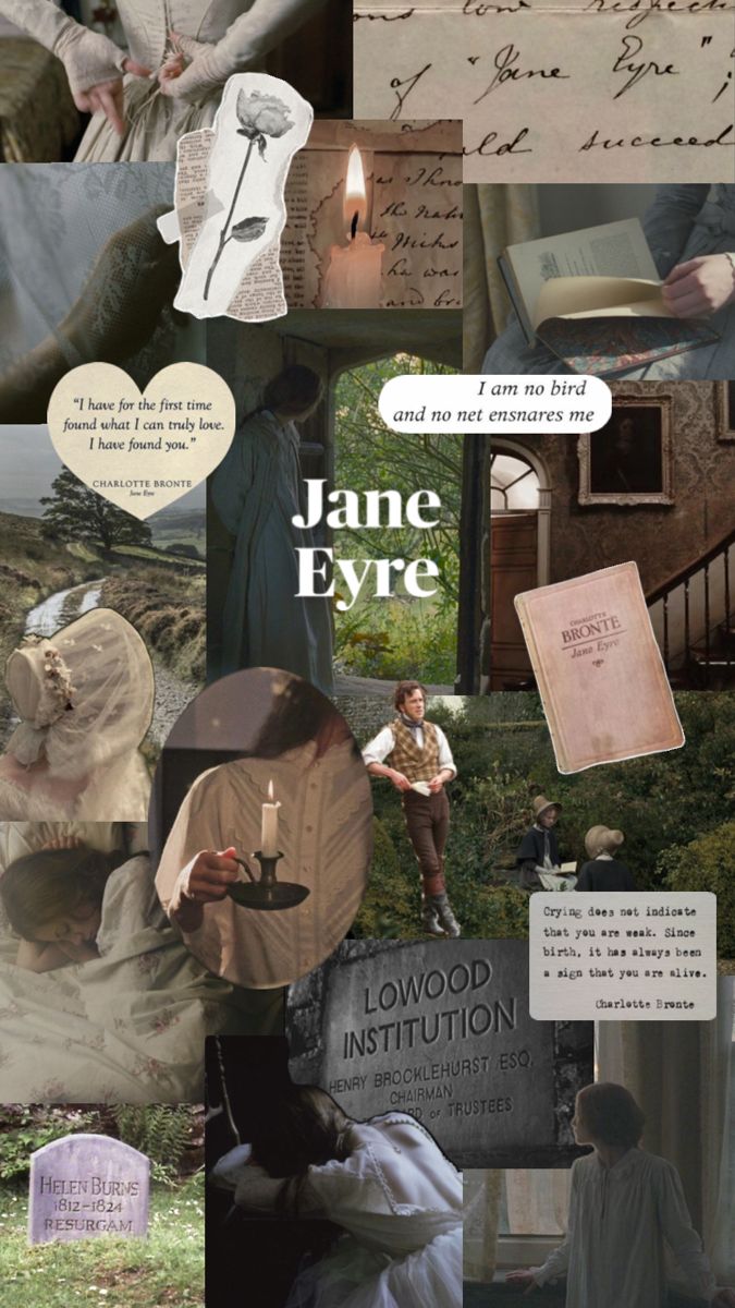 the collage has many different pictures and words on it, including an image of a woman