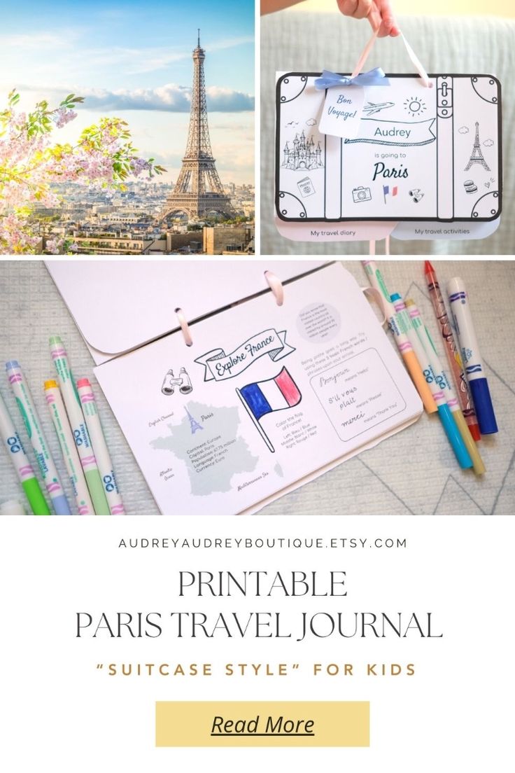 the paris travel journal is open and ready to be filled with things you can do