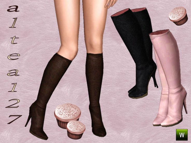 two women's boots, one with high heels and the other with short legs