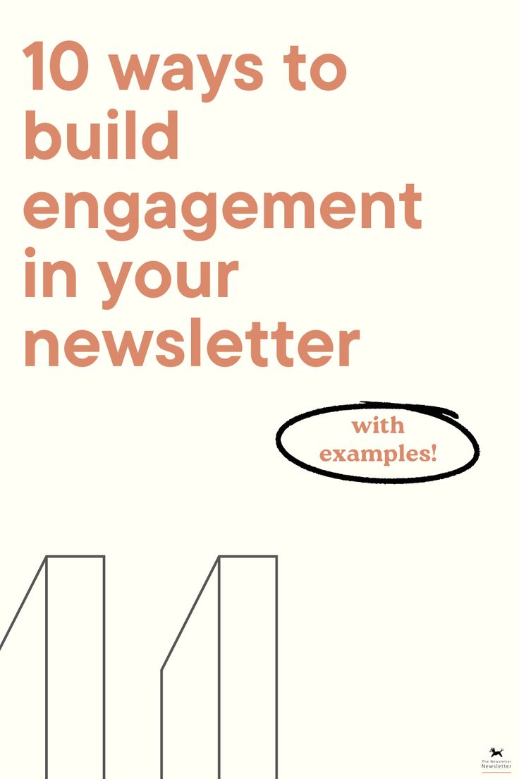 an orange and white poster with the words 10 ways to build engagement in your newspaper