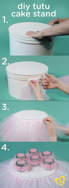 instructions for how to make a tutu cake stand