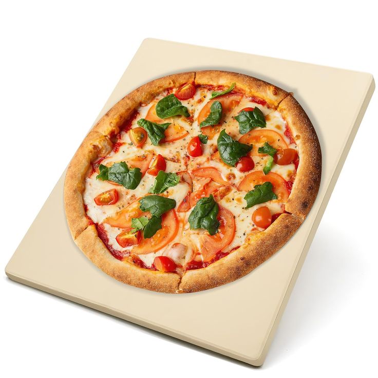 a pizza sitting on top of a cutting board