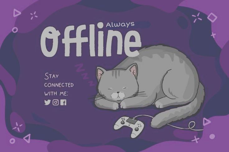 a gray cat sleeping on top of a purple background