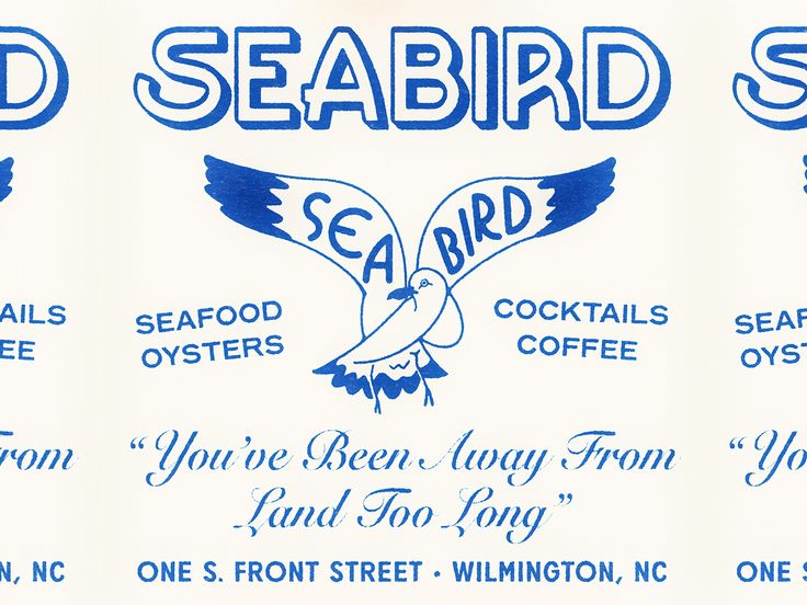 three different types of seabird signs on white paper