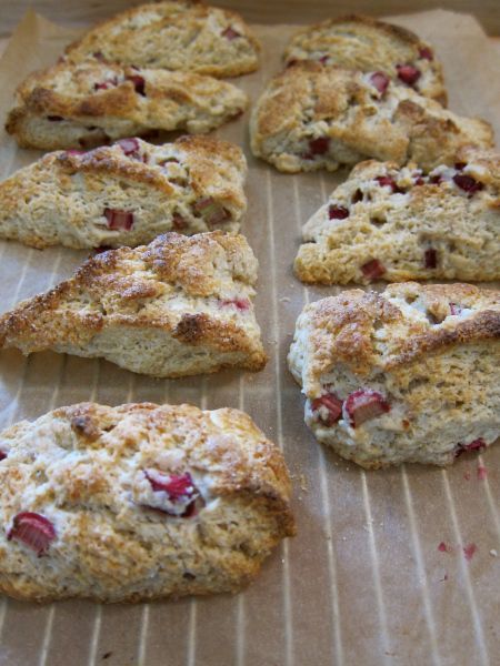 freshly baked scones on a baking sheet ready to be eaten