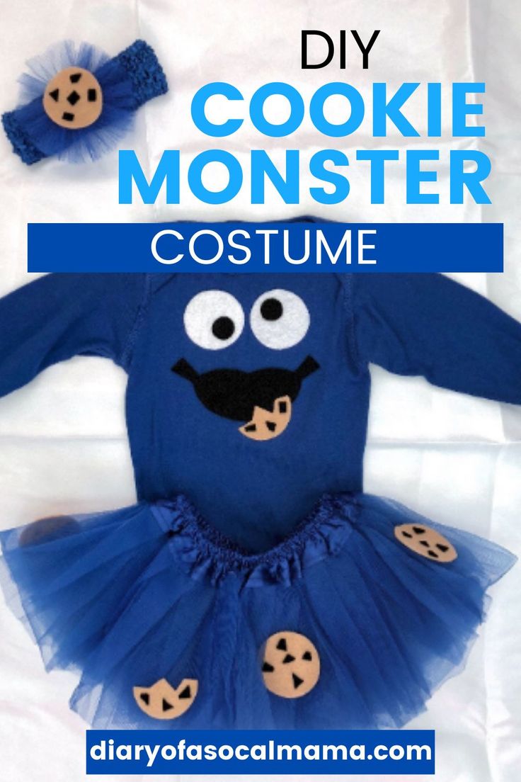 a cookie monster costume is featured in this easy diy project for kids to make