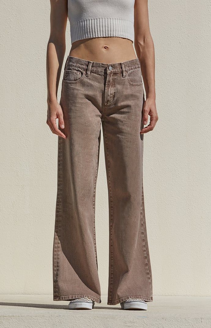 Keep things casual and on-trend this season with the Brown Low Rise Extreme Baggy Jeans from PacSun. Offered with a subtle flare and a slouchy baggy fit, these classic low-rise jeans take your next look to a whole new level. Oversized Full Length Wide Leg Pants For Fall, Everyday Fall Pants With Frayed Hem, Baggy Mid-rise Flare Jeans For Fall, Baggy Mid-rise Wide Leg Pants For Fall, Casual Mid-rise Wide Leg Pants With Frayed Hem, Relaxed Jeans With Pockets For Fall, Fall Relaxed Fit Pants With Frayed Hem, Relaxed Jeans For Fall, Casual High Rise Wide Leg Pants With Frayed Hem