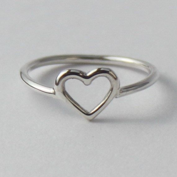 Open heart ring Open Heart Ring, Sterling Silver Promise Rings, Airbrush Art, Silver Jewelry Rings, Cute Rings, Rings Simple, Love Ring, Silver Heart, 925 Sterling Silver Ring