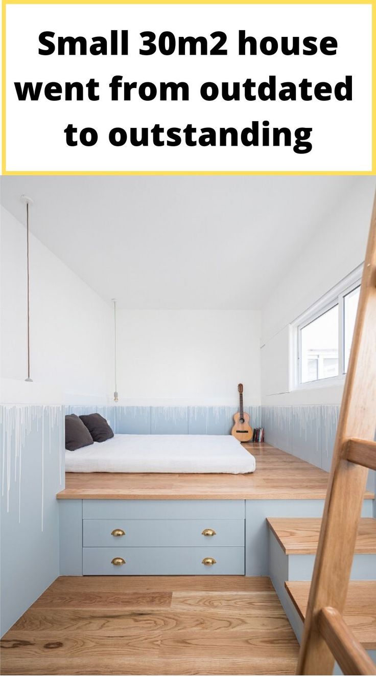 small 3m2 house went from outdated to outstanding in this tiny bedroom