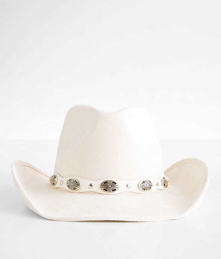 Fame Accessories Banded Cowboy Hat - Cream , Women's Ivory Faux suede structured hat 3 1/2 brim One size fits most. 90% Polyester 10% Alloy. Machine wash cold. Do not bleach. Do not tumble dry. Cool iron. Do not dry clean. Apparel & Accessories > Clothing Accessories > Hats Cream Cowboy Hat, Cute Cowgirl Hats, Country Fest Outfits, Cowgirl Hat Outfit, Retro Western Aesthetic, White Cowgirl Hat, Cute Cowboy Hat, Cow Print Cowboy Hat, Cow Boy Hat