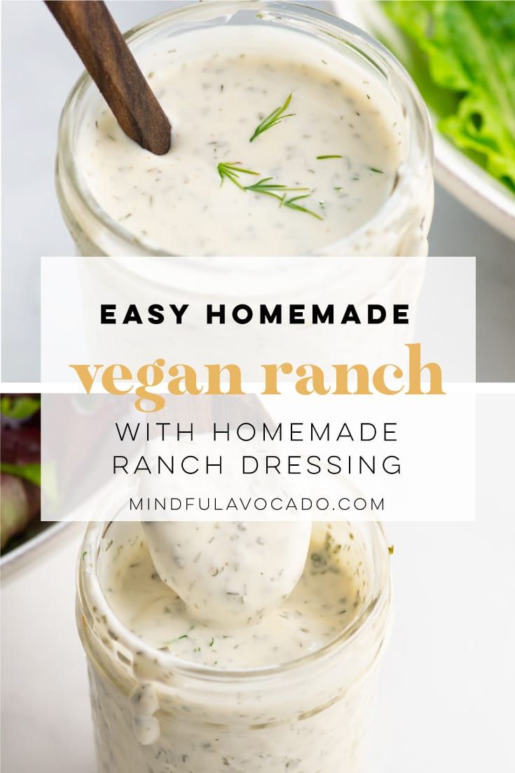 an easy homemade vegan ranch with homemade ranch dressing