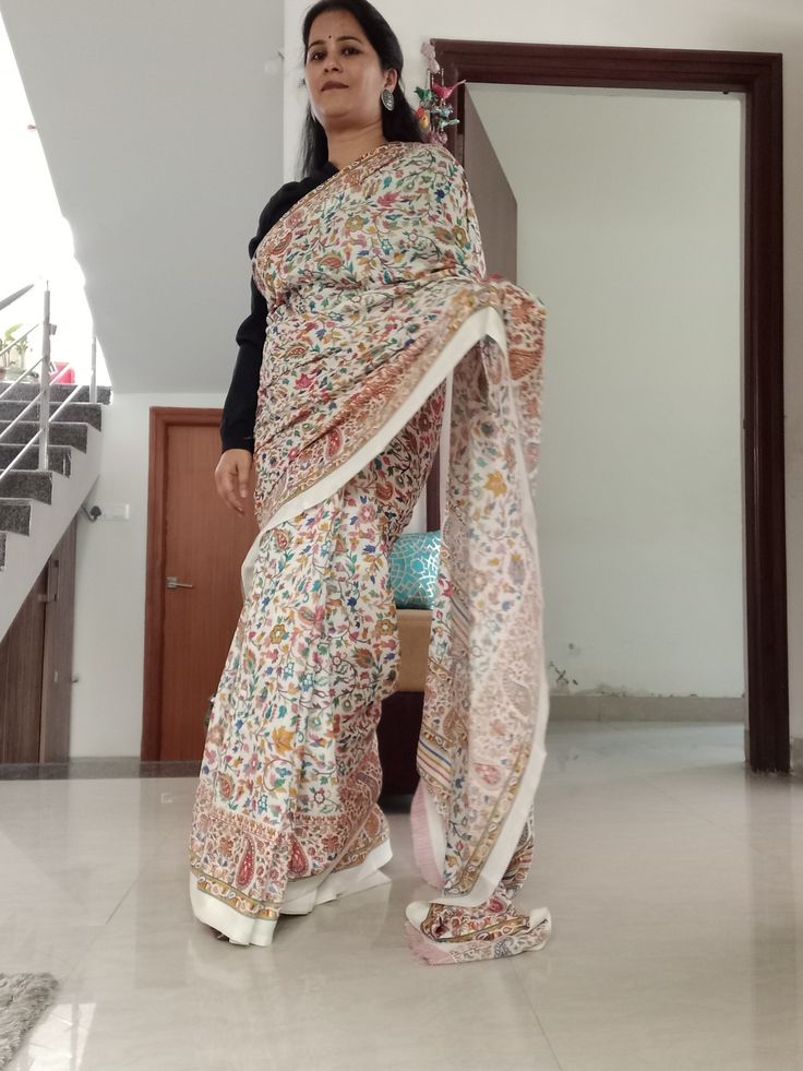 Pashmina Saree, Saree Look, Floral Print, Floral Prints, Saree, Things To Come, Floral