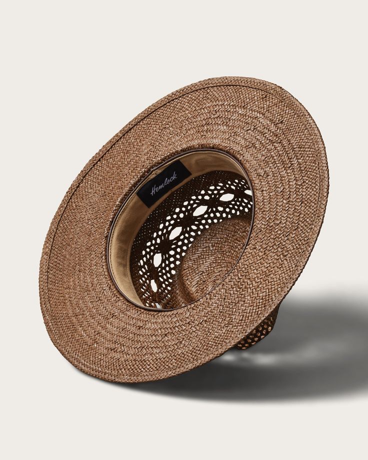 Embrace adventure. Elevate the outdoors. This flat-brim fedora hat features a teardrop crown, medium stiffness and an authentic leather band. Straw Fedora Hat, Straw Fedora, Mocha Color, Hat Box, Paper Straws, Look In The Mirror, Fedora Hat, Leather Band, The Outdoors