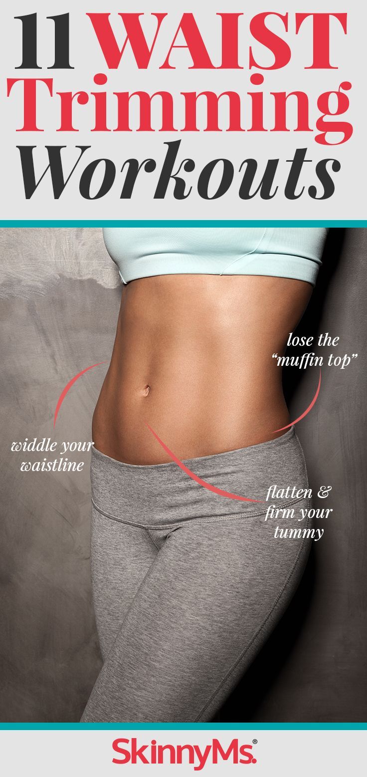 a woman's stomach with the words 11 waist trimming workouts on it