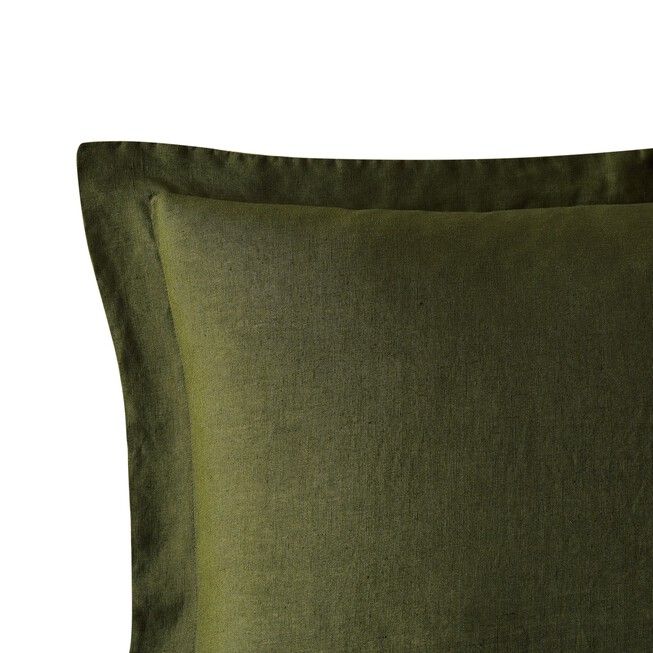 two green pillows sitting next to each other