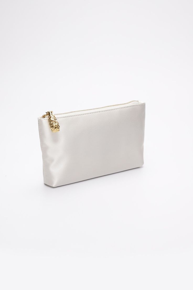 The Mia Clutch with a Ivory Satin Pouch is a chic and elegant acrylic clutch with a modern touch. The exterior is made of the finest Italian acrylic with a beautiful satin zipper pouch interior. Choose from a silver or gold frame to pair perfectly with your preferred metal color. The versatility of The Mia Clutch offers you THREE ways to wear your clutch.Wear it complete with outer acrylic shell and interior zipper pouch or just the acrylic outer shell for a chic peak-a-boo moment or carry just Luxury Rectangular Cosmetic Bag For Formal Use, Luxury Rectangular Cosmetic Bag For Formal Occasions, Luxury Formal Rectangular Cosmetic Bag, Chic Clutch With Removable Pouch, Elegant Rectangular Clutch With Zipper Pocket, Elegant Rectangular Clutch With Zipper Closure, Evening Pouch Clutch With Zipper Closure, Rectangular Clutch With Zipper Pouch For Formal Occasions, Rectangular Clutch With Zipper Pouch For Formal Events