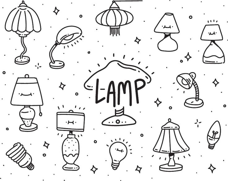 the word lamp surrounded by different types of lamps