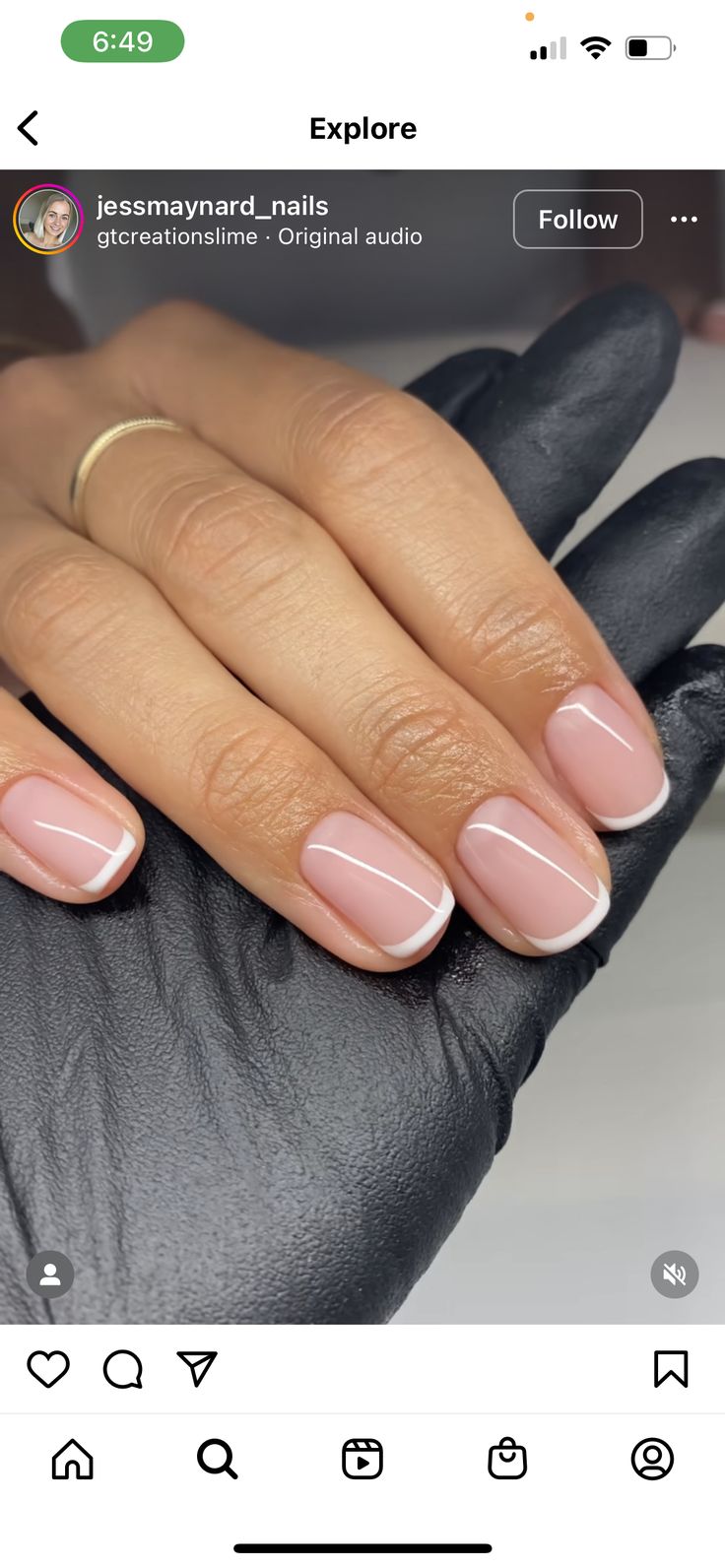 Shalack Nails Short, Short Squoval French Nails, Shalach Nail Ideas, Super Short French Tip Nails, Short Nail Extensions, Squoval French Tip Nails, French Shellac, Short French Nails, Short French Tip Nails