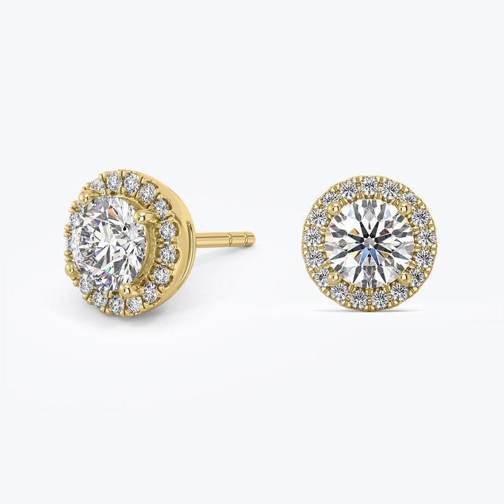 1.5 Carat  Round Ideal Cut Lab Grown Diamond Stud Earrings, Lab Grown Diamond Earrings, 14k Diamond Earring, Lab Grown Diamond Stud Earrings Features * Made in NY * Made to Order * Gold KT: 14K * Custom Gold Color: Rose Gold, Yellow Gold, White Gold -Main Stones Weight : 0.50Ct each -Side Stones: 34 Pcs ,weight 0.17 Ctw Total carat weight: 1.17 Ctw Gold metal: 14k Gold Diamond Shape: Round Cut Clarity: VS1 Color: E-F  Comments: Lab Grown Diamonds Cut: Ideal IGI Certificates included  Be sure to Gia Certified Luxury Yellow Gold Earrings, Luxury Gia Certified Yellow Gold Earrings, 14k White Gold Halo Earrings, Yellow Gold Diamond Cluster Earrings With Halo, Gia Certified Yellow Gold Diamond Earrings For Formal Occasions, Timeless Halo Earrings For Anniversary, Yellow Gold Halo Drop Earrings, Halo Design Round Cut Earrings For Anniversary, Elegant Yellow Gold Halo Earrings