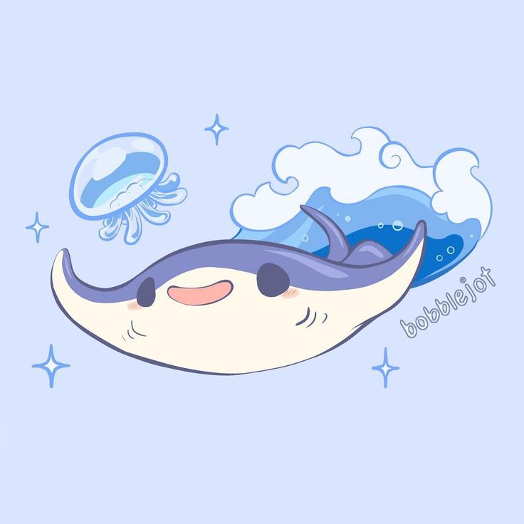 a cartoon whale floating on top of the ocean