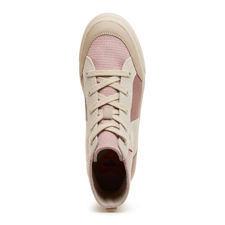 Stand out in Rocket Dog's Flair Pink Patchwork Platform Sneakers! 🌸These high top sneakers feature a subtle pink patchwork cotton upper, cozy jersey lining, and a sturdy rubber flatform wedge. Lace them up with your favorite pair of jeans or a breezy summer dress for an ultra-cute look. Rocket Dog high top women's sneaker Style: Lace up high top flatform sneaker Upper: Pink and neutral patchwork cotton Lining: Jersey Sole: Rubber flatform wedge Heel Height: 1.89 inches Platform height .67 inche Pink Platform High-top Sneakers For Streetwear, Pink Platform Sneakers With Textured Sole, Pink High-top Sneakers With Textured Sole, Pink High-top Platform Sneakers With Textured Sole, Pink Low-top Platform Sneakers With Textured Sole, Rocket Dogs, Pink Patchwork, Flatform Sneakers, Sneaker Style