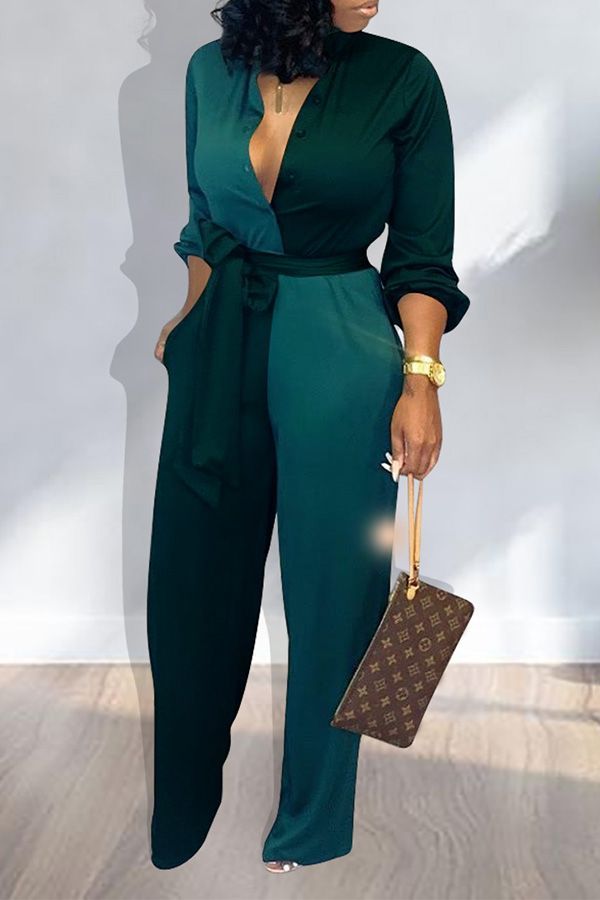 Jumpsuit Long Sleeve, Classy Jumpsuit, Jumpsuit Long, Jumpsuit Elegant, Green Jumpsuit, Classy Dress Outfits, Classy Work Outfits, African Print Fashion Dresses, African Fashion Women