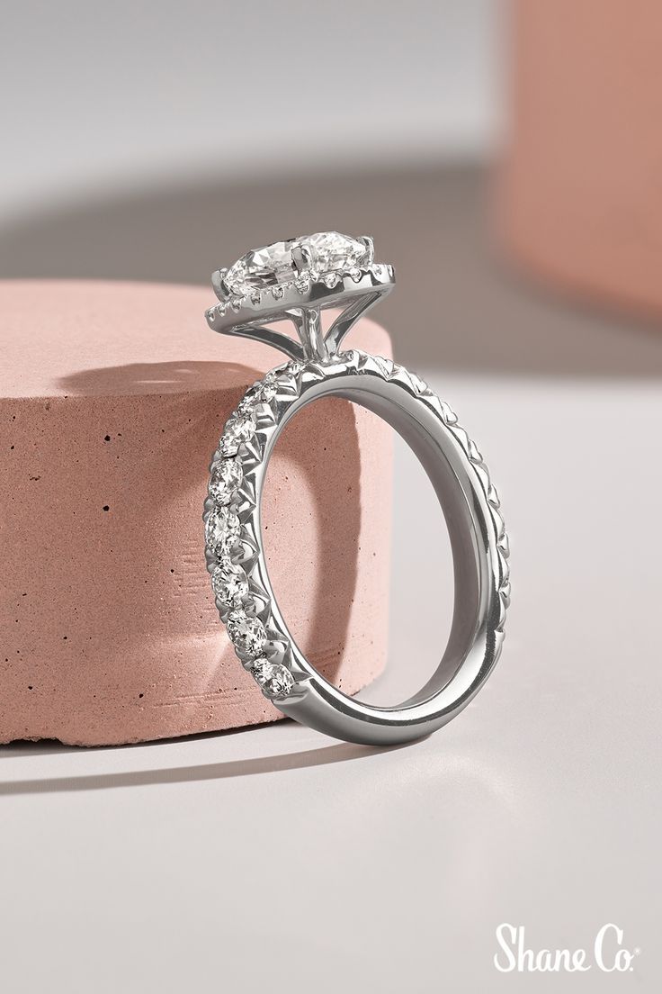 A new design made to sparkle. ✨ French pavé, similar to micro pavé, incorporates a small, V-shaped cutout underneath each diamond, which allows for more light to hit the stone and less metal to show on the ring! Elegant Engagement Rings, Pave Engagement Ring, Diamond Engagement Ring Set, Classic Ring, Micro Pave, V Shape, New Design, Diamond Engagement, Round Diamonds