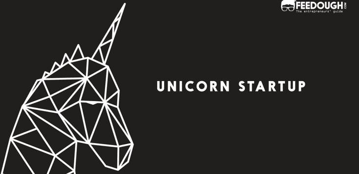 the unicorn start up logo is shown on a black background with white lines in the shape of a horse's head