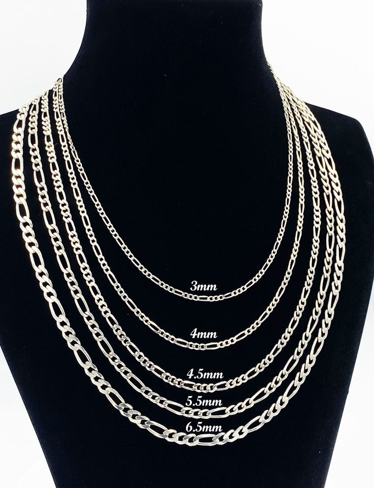 ∙ Figaro Men's Chain Necklace ∙ The Figaro Chain is the pinnacle of classic men's jewelry. It has been a mainstay in popular culture for decades and has continued its rise in popularity over the years. That is why we took the utmost care in crafting each individual link to perfection on our men's gold Figaro Chains, to match timeless style with timeless quality. The chain is made of 925 sterling silver. 925 sterling silver, allergy free, nickel free, lead free, and cadmium free. 925 silver means Sterling Silver Figaro Chain Necklace, Figaro Chain Men, Christmas Gift For Boyfriend, Silver Figaro Chain Necklace, Silver Figaro Chain, Mens Chain, Chain Necklace For Men, Figaro Chain Necklace, Mens Chain Necklace