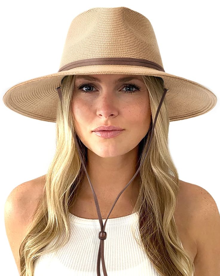 PRICES MAY VARY. Material: Fedora Style Straw sun hat is made of breathable Paper Straw which makes it lightweight and flexible;Tight braiding ensures durability and shape Functional Sun Protection Hat: This fedora hat offers UPF 50+with wide brim,sun blocker and stylish design make the hat perfect for outdoor activities such as beach or pool,summer walking,hiking, gardening Unisex Fedora Hat Style:This fedora is a classic hat, decorated with a lanyard,wide brim,modern and innovative design for Fedora Hat Style, Fedora Beach, Floppy Beach Hat, Straw Fedora Hat, Mens Sun Hats, Straw Sun Hat, Wide Brim Sun Hat, Sun Protection Hat, Classic Hats