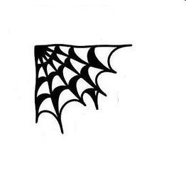 a black and white drawing of a spider web on a sheet of paper with the words, halloween written below it