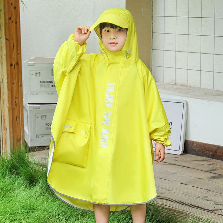 Protect Your Kid From Rainstorm Keep your little ones dry and happy with our Waterproof Raincoat for Kids. Designed for both boys and girls, this versatile raincoat is perfect for students and outdoor enthusiasts alike. Made from high-quality 190T Nylon fabric, it offers superior water resistance and durability. Whether your child is heading to school or exploring the great outdoors, this raincoat ensures they stay dry and comfortable. Key Features Discover the outstanding features that make our kids' raincoat a must-have: Made from durable 190T Nylon fabric, offering excellent waterproof protection. Available in sizes to fit children from 100cm to 165cm in height. Designed with a spacious fit to accommodate backpacks, ensuring complete coverage. Lightweight and breathable material keeps k Weatherproof Hooded Raincoat For Rainy Weather, Long Sleeve Windproof Raincoat For Rainy Weather, Hooded Nylon Raincoat For Rainy Season, Hooded Nylon Raincoat For Rainy Weather, Adjustable Hooded Raincoat For Rainy Season, Waterproof Long Sleeve Raincoat For Rainy Season, Solid Hooded Raincoat For Rainy Season, Windproof Solid Raincoat For Rainy Season, Windproof Raincoat For Rainy Season