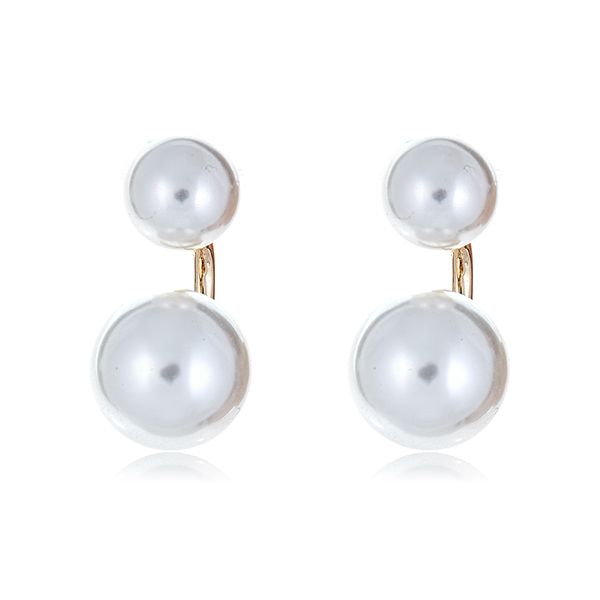 Luxury Tarnish Resistant Gold Pearl Earrings, Luxury Modern Pearl White Earrings, Triple Tier Pearl Earrings, White High Luster Baroque Pearl Earrings, Luxury Baroque Pearl Earrings In Pearl White, Double Pearl Earrings, White Button Down, Other Outfits, Kenneth Jay Lane