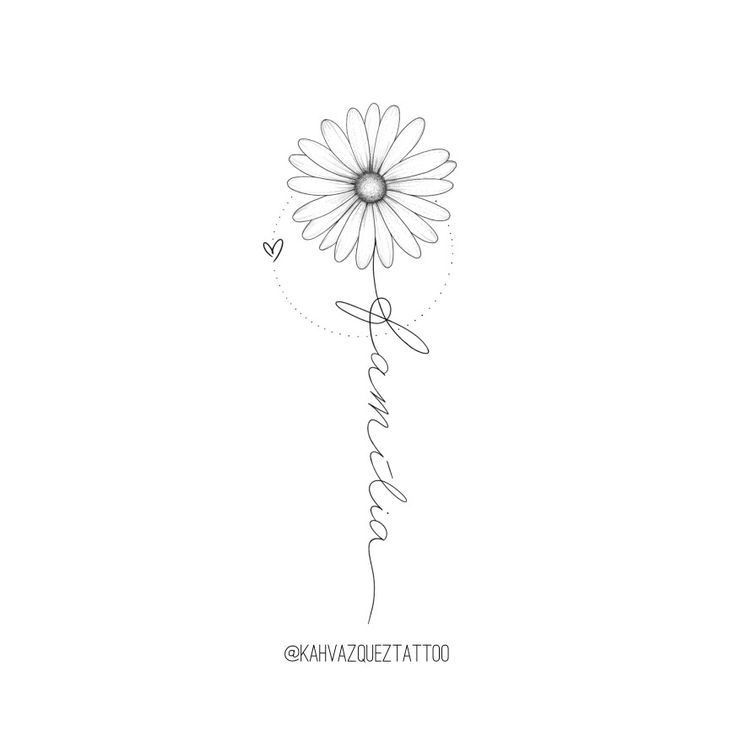 a drawing of a flower with the word love written in cursive writing on it