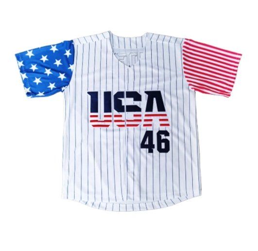 USA 46 Baseball Jersey Jersey One Usa Baseball, Bruno Mars, Baseball Jersey, Baseball Jerseys, Letters And Numbers, Mesh Fabric, Mars, Quick Dry, Daily Wear