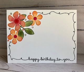 a handmade birthday card with flowers on it